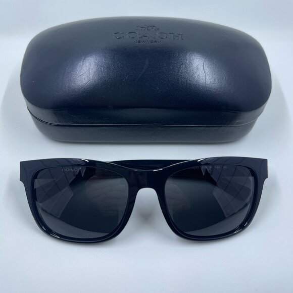 Black Coach Square Frame Sunglasses - Picture 1 of 11